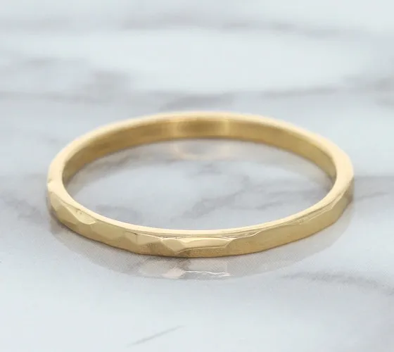1.6mm Hammered Band in 14K Rose Gold