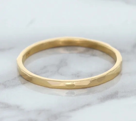 1.6mm Hammered Band in 14K Rose Gold