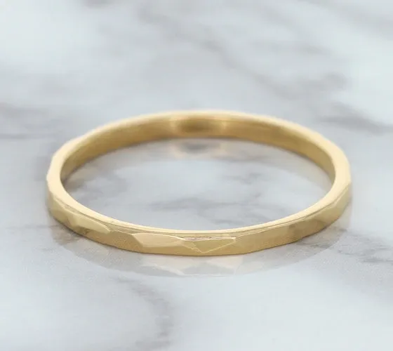 1.6mm Hammered Band in 14K Rose Gold