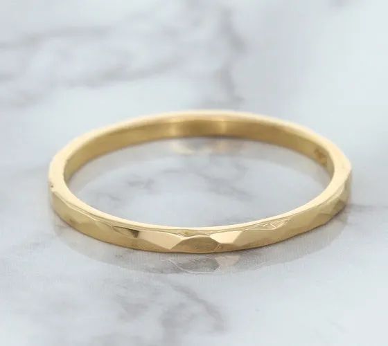 1.6mm Hammered Band in 14K Rose Gold
