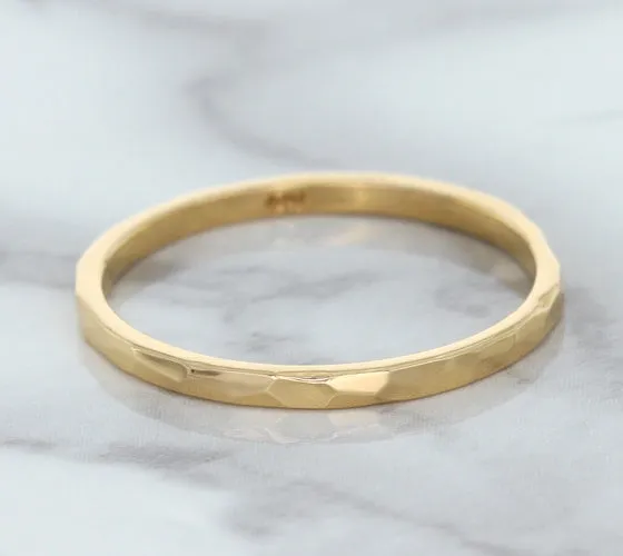 1.6mm Hammered Band in 14K Rose Gold