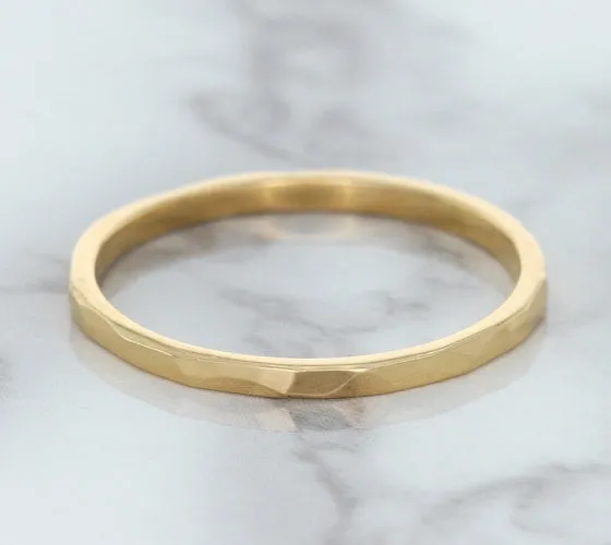 1.6mm Hammered Band in 14K Rose Gold