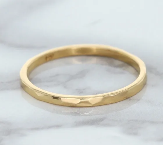 1.6mm Hammered Band in 14K Rose Gold