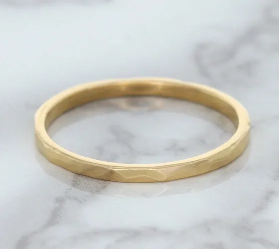 1.6mm Hammered Band in 14K Rose Gold