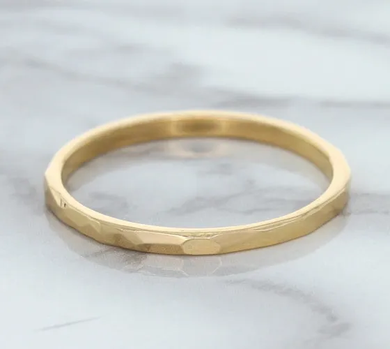 1.6mm Hammered Band in 14K Rose Gold