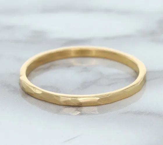 1.6mm Hammered Band in 14K Rose Gold