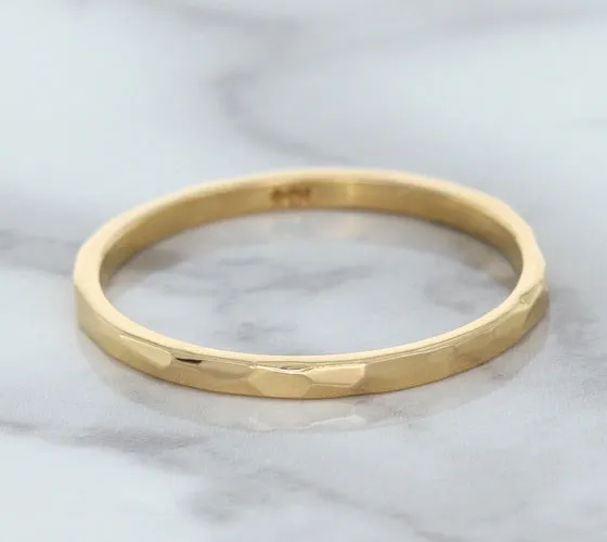 1.6mm Hammered Band in 14K Rose Gold