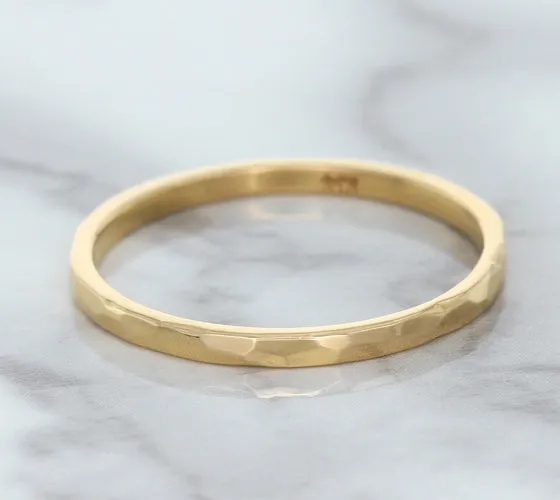 1.6mm Hammered Band in 14K Rose Gold