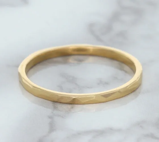 1.6mm Hammered Band in 14K Rose Gold