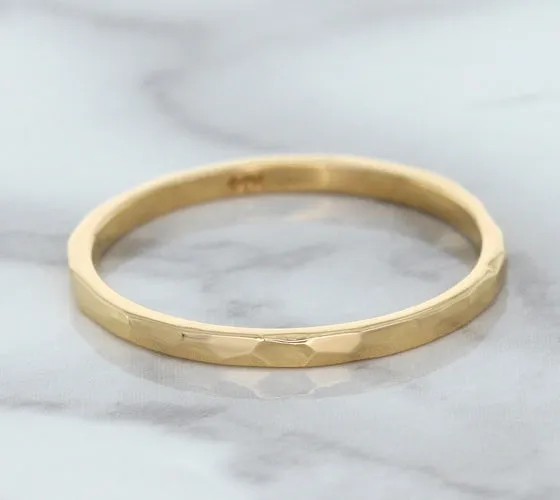 1.6mm Hammered Band in 14K Rose Gold