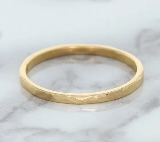 1.6mm Hammered Band in 14K Rose Gold