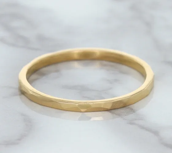 1.6mm Hammered Band in 14K Rose Gold