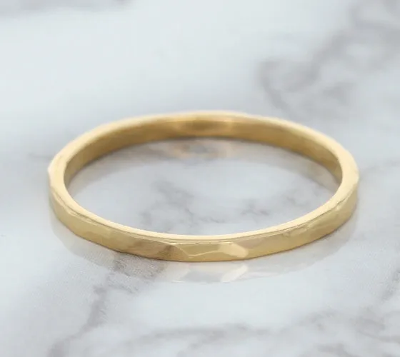 1.6mm Hammered Band in 14K Rose Gold