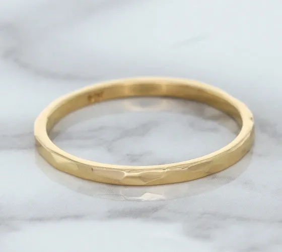 1.6mm Hammered Band in 14K Rose Gold