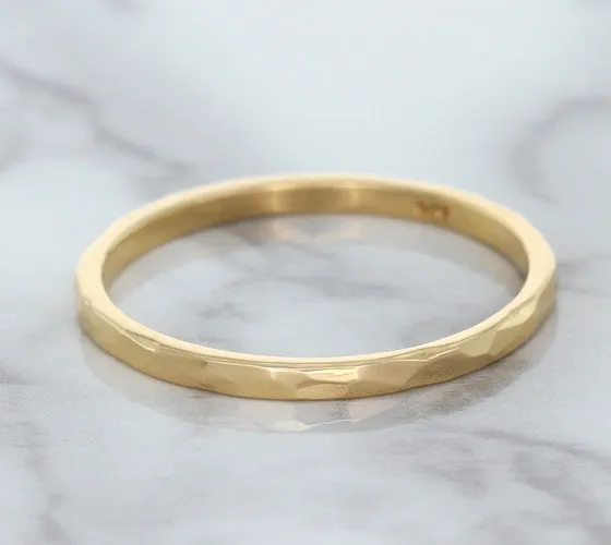 1.6mm Hammered Band in 14K Rose Gold