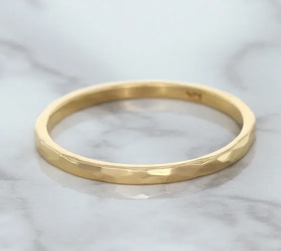 1.6mm Hammered Band in 14K Rose Gold