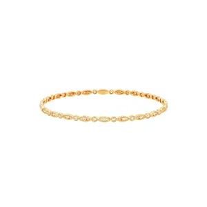 18 Karat Rosé Gold Diamond bangle with marquise and round pattern B053905R