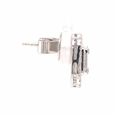 18K Diamond Cluster Halo Earrings White Gold