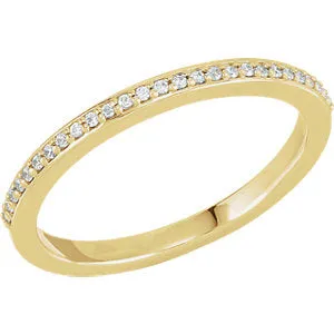 18K Yellow .07 CTW Diamond Band