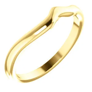 18K Yellow Band to 5.2 & 5.8 mm Engagement Ring