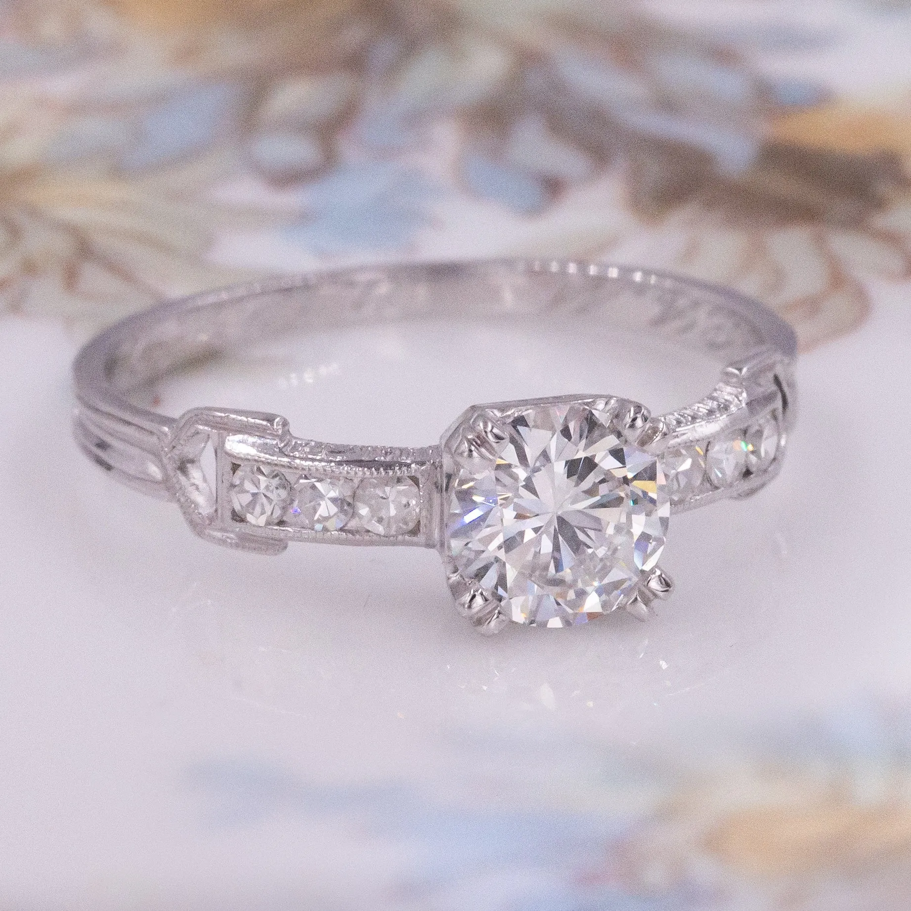 1932 .77 Carat Platinum & Diamond Ring