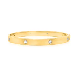 1.95 Carat Diamond Bangle in 14k Yellow Gold
