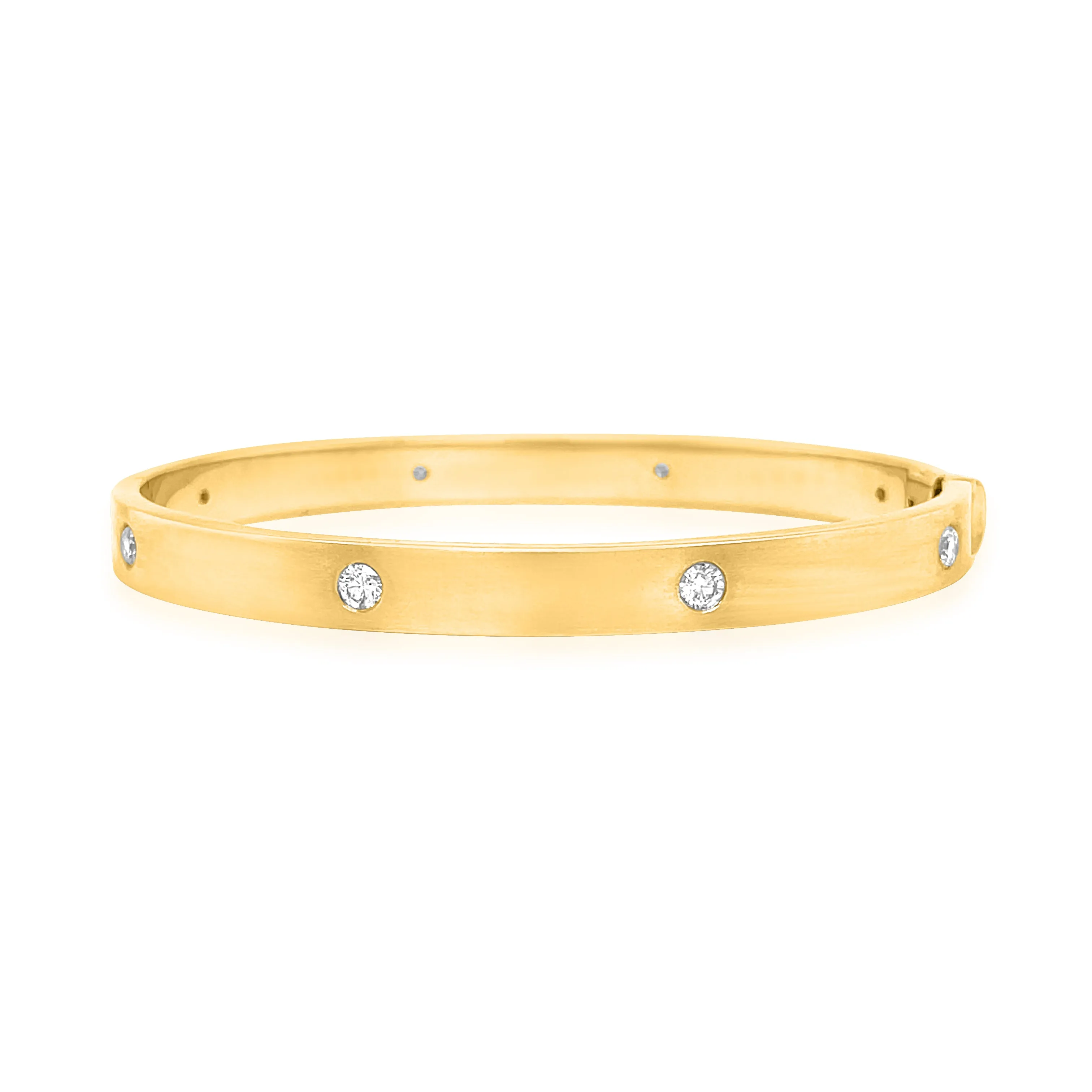 1.95 Carat Diamond Bangle in 14k Yellow Gold