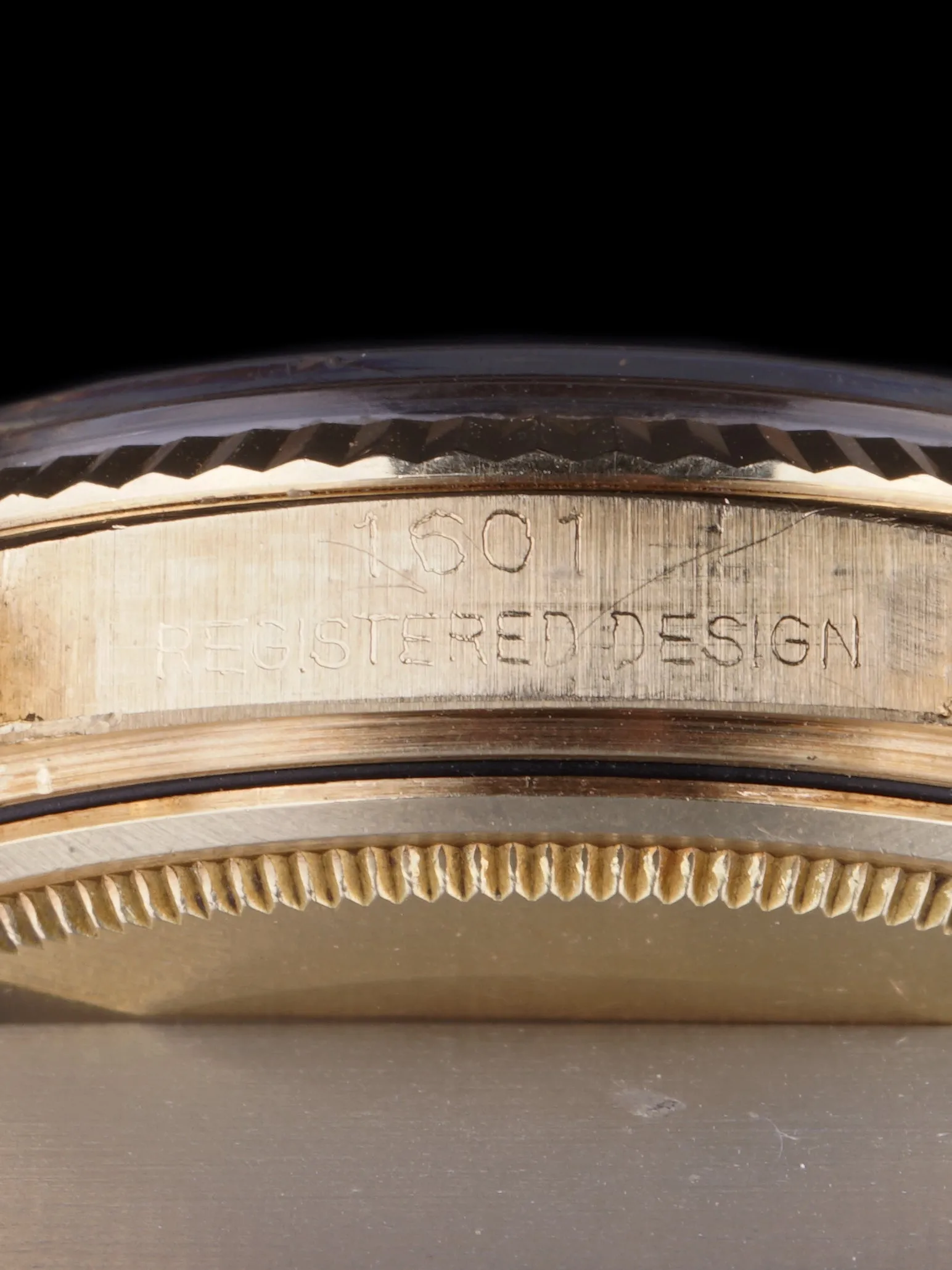 1960 Rolex Datejust (Ref. 1601) 18K YG "Swiss Only" No-Lume Dial