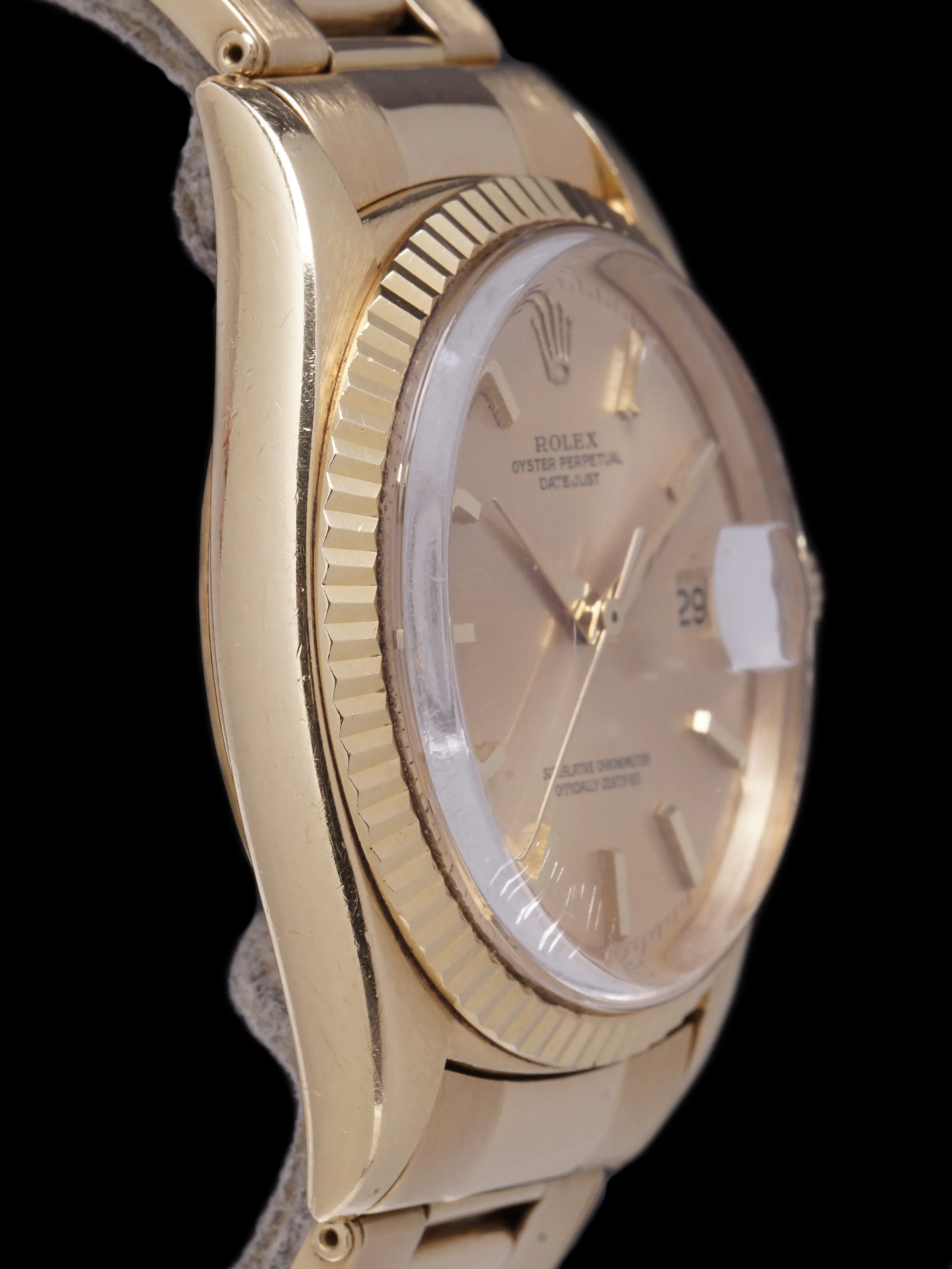 1960 Rolex Datejust (Ref. 1601) 18K YG "Swiss Only" No-Lume Dial
