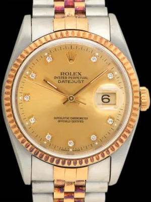 1991 Rolex Two-Tone Datejust (Ref. 16233) W/ Factory Diamond Champagne Dial