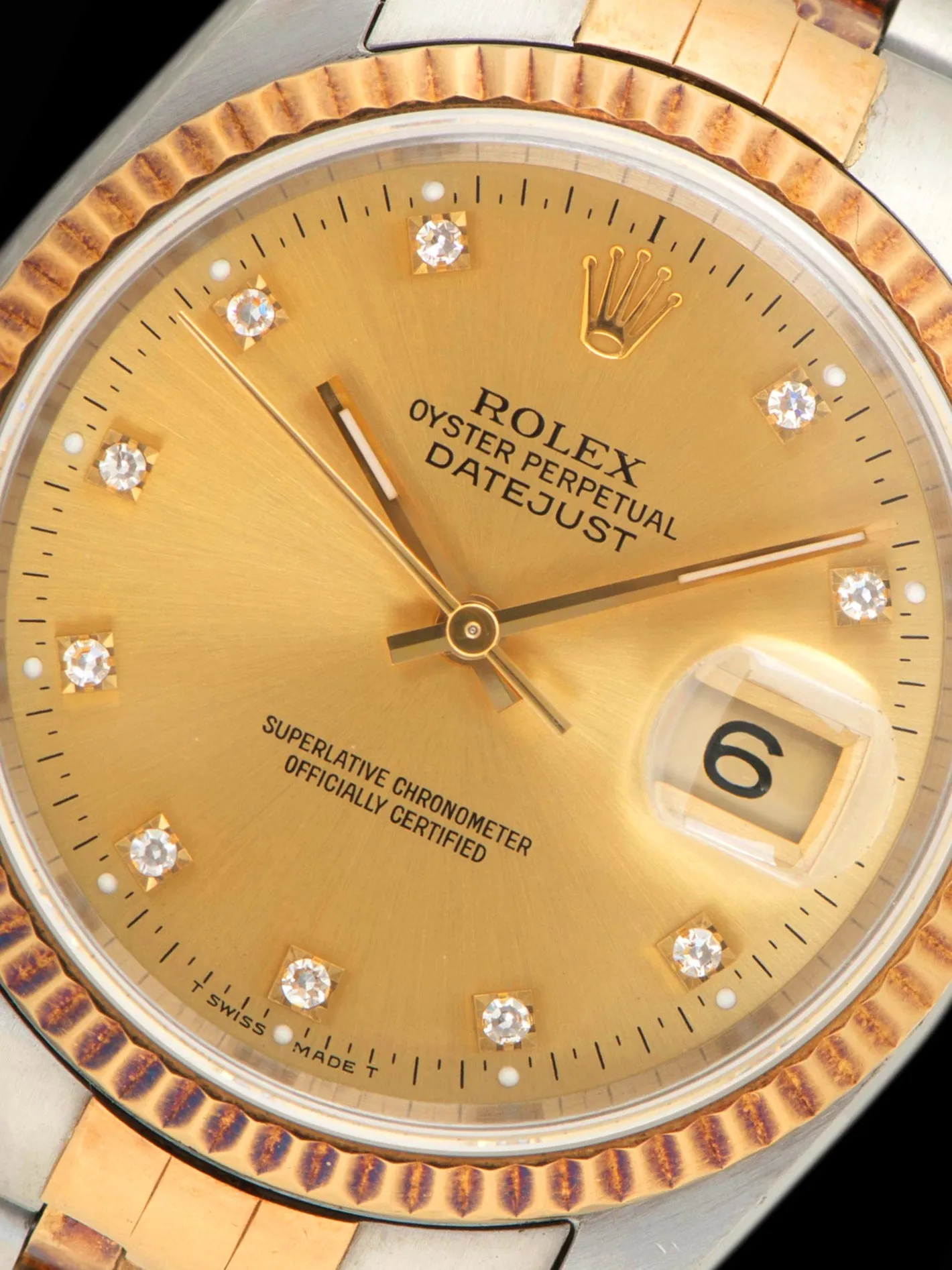 1991 Rolex Two-Tone Datejust (Ref. 16233) W/ Factory Diamond Champagne Dial