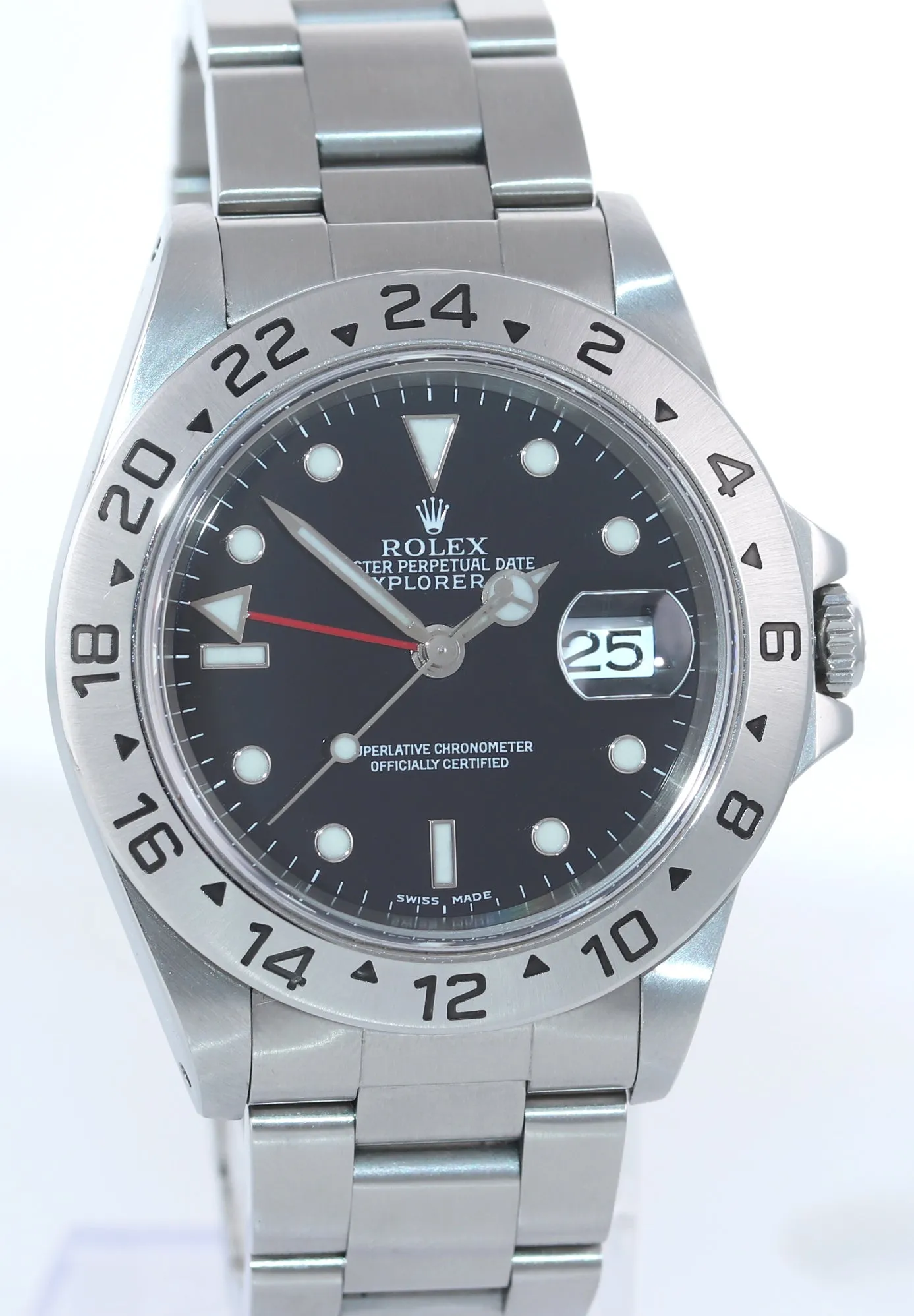 1999 Rolex Explorer II 16570 Stainless Steel Black Dial GMT 40mm Watch Box