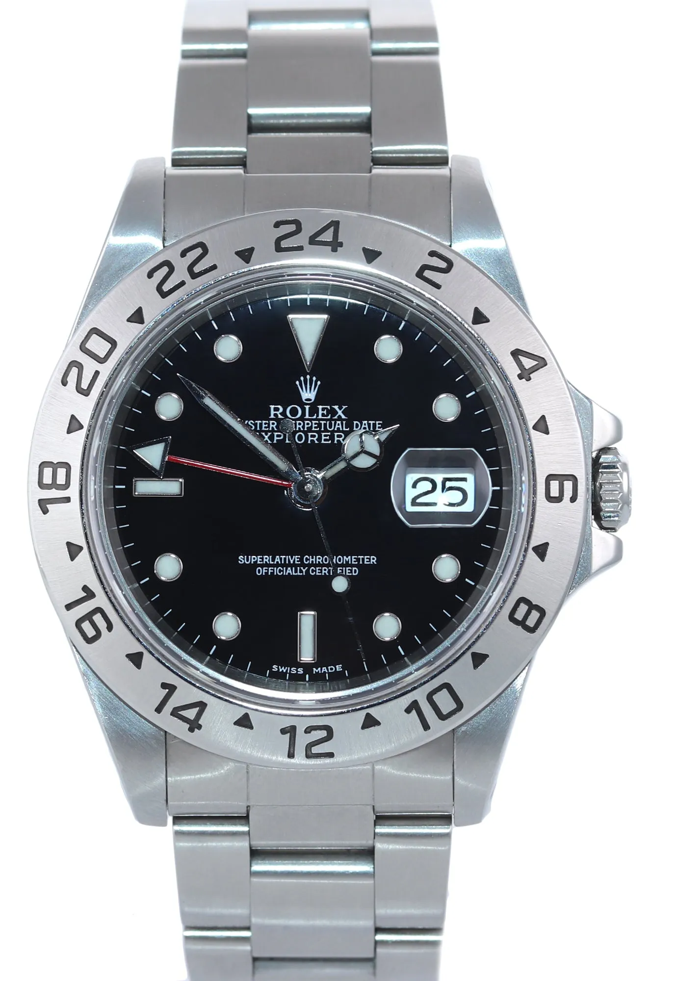 1999 Rolex Explorer II 16570 Stainless Steel Black Dial GMT 40mm Watch Box