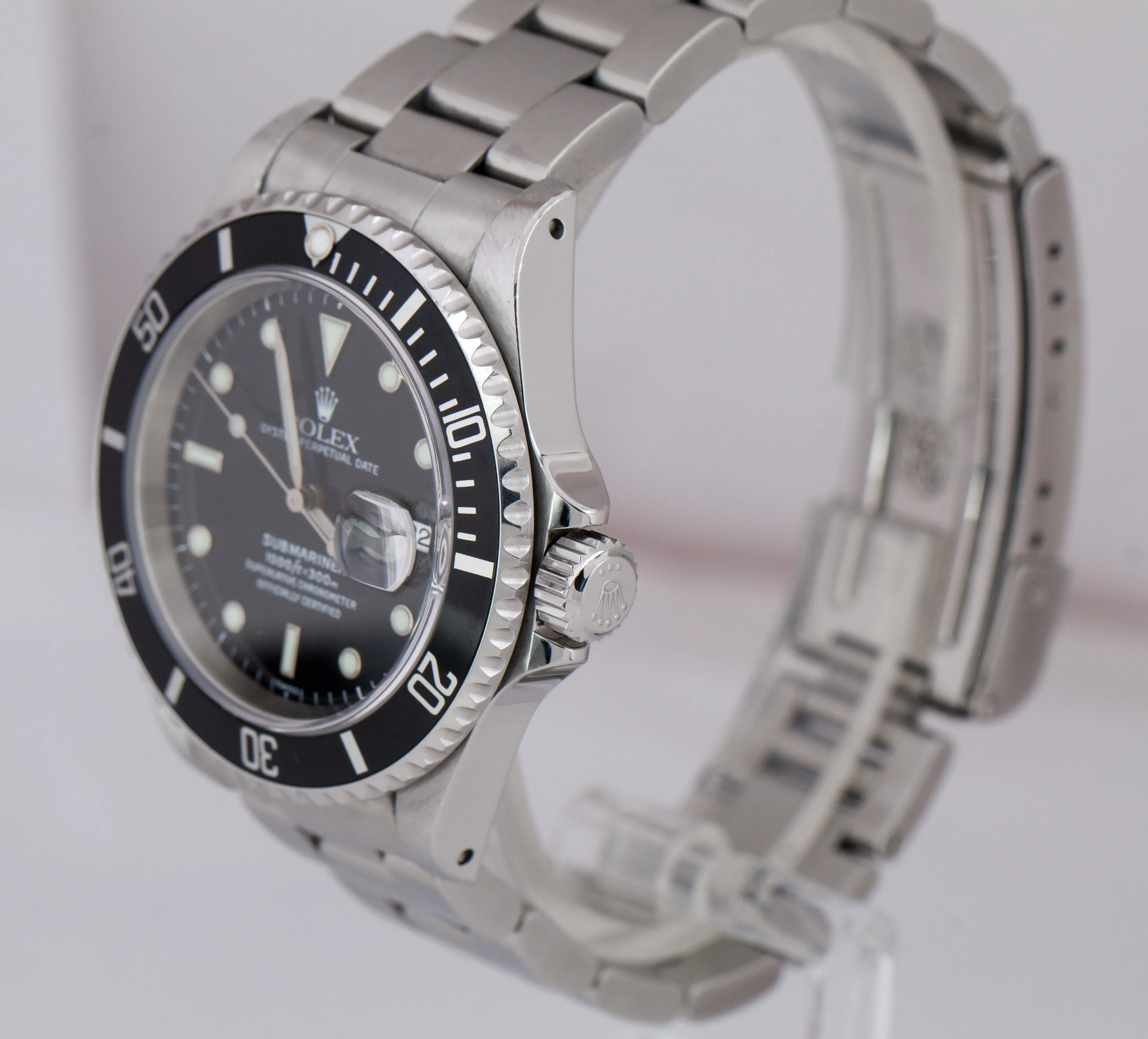 1999 Rolex Submariner Date 16610 SWISS ONLY 40mm A SERIAL Stainless Steel Watch