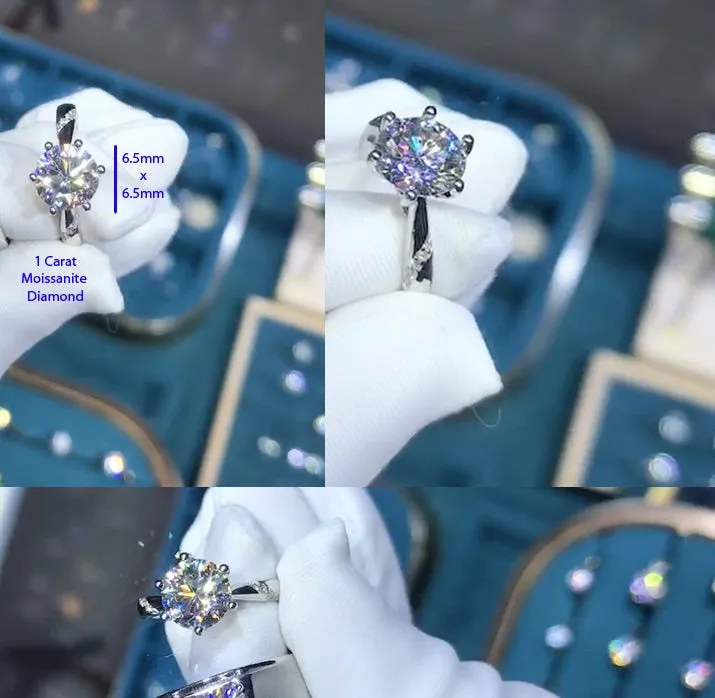 1ct | Moissanite Ring | Moissanite Engagement Rings | Womens Engagement Ring | Moissanite Rings | Womens Diamond Ring | Womens Wedding Rings