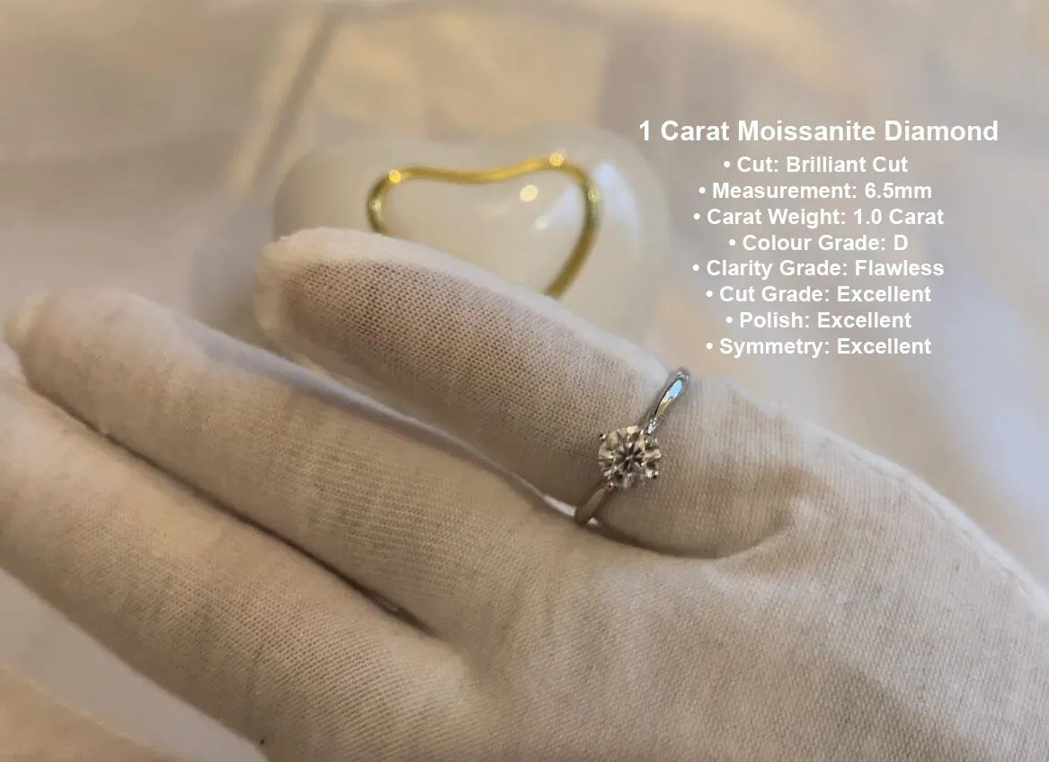 1ct | Moissanite Ring | Moissanite Engagement Rings | Womens Engagement Ring | Moissanite Rings | Womens Diamond Ring | Womens Wedding Rings