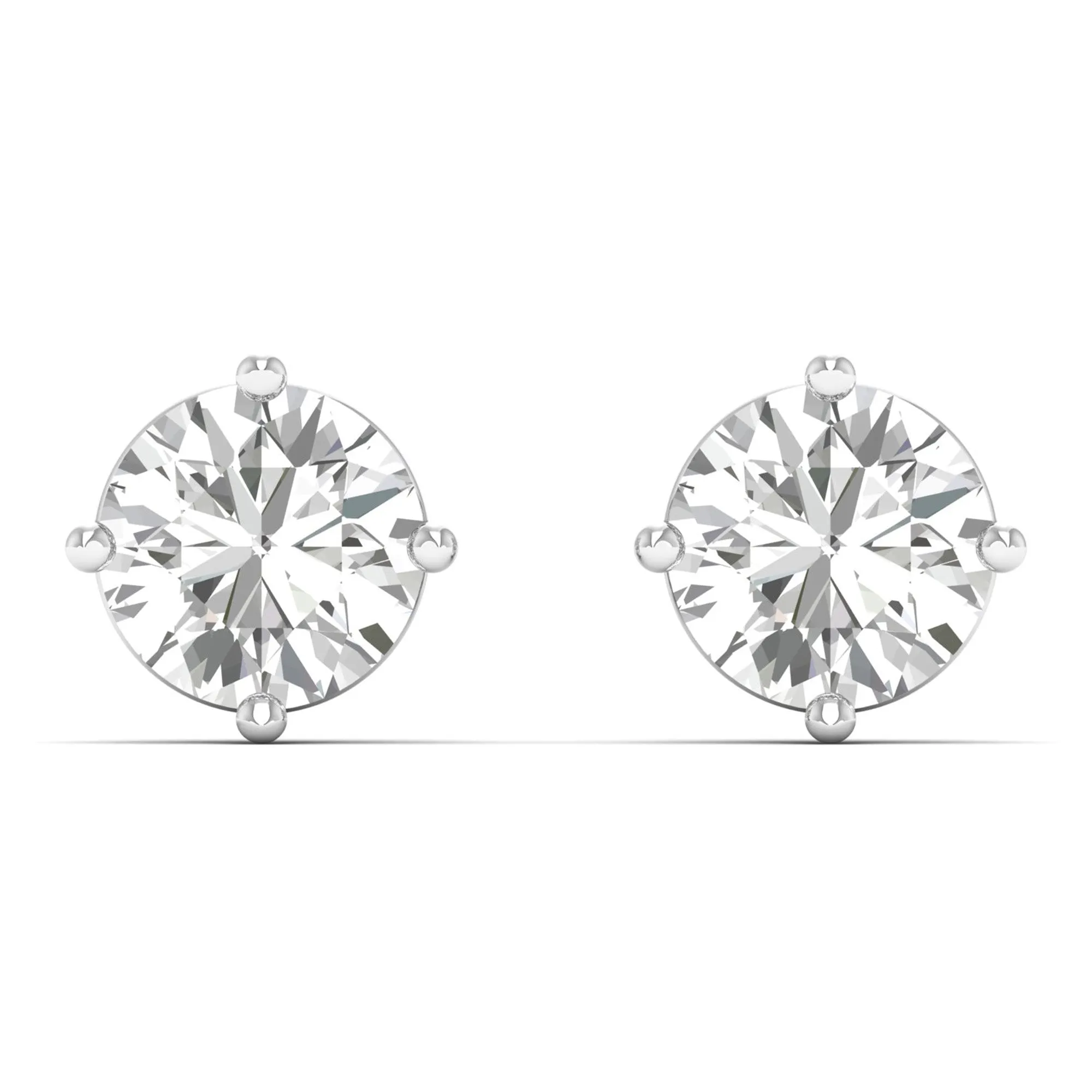 2 Carat Solitaire Studs