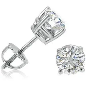 2 ctw Diamond Stud Earrings