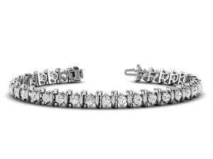2.00-6.00 CT Round Cut Diamonds - Tennis Bracelet