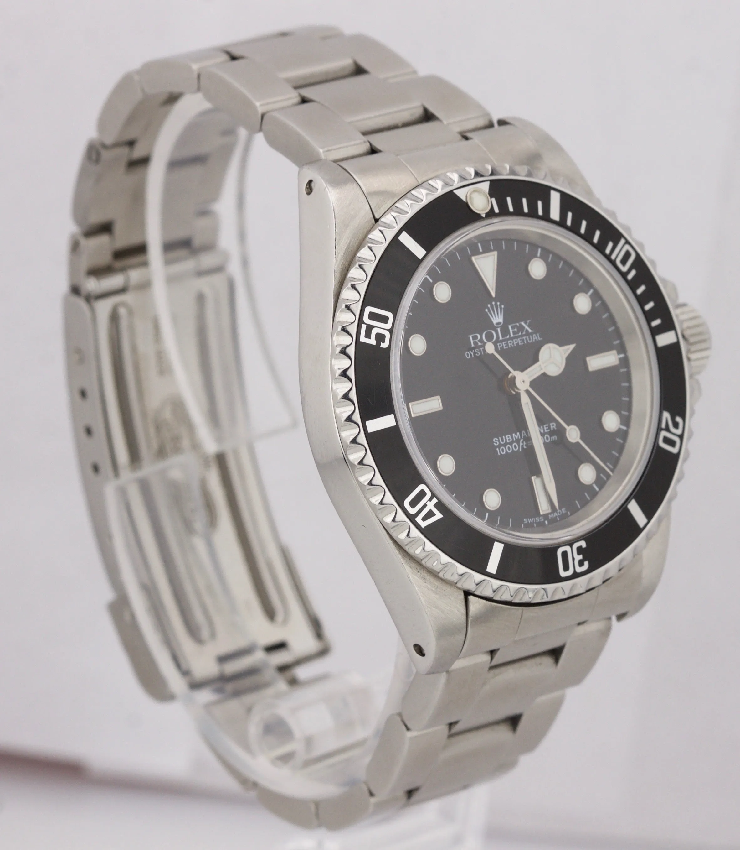 2001 UNPOLISHED Rolex Submariner No-Date P 14060 Stainless Black Dive 40mm Watch