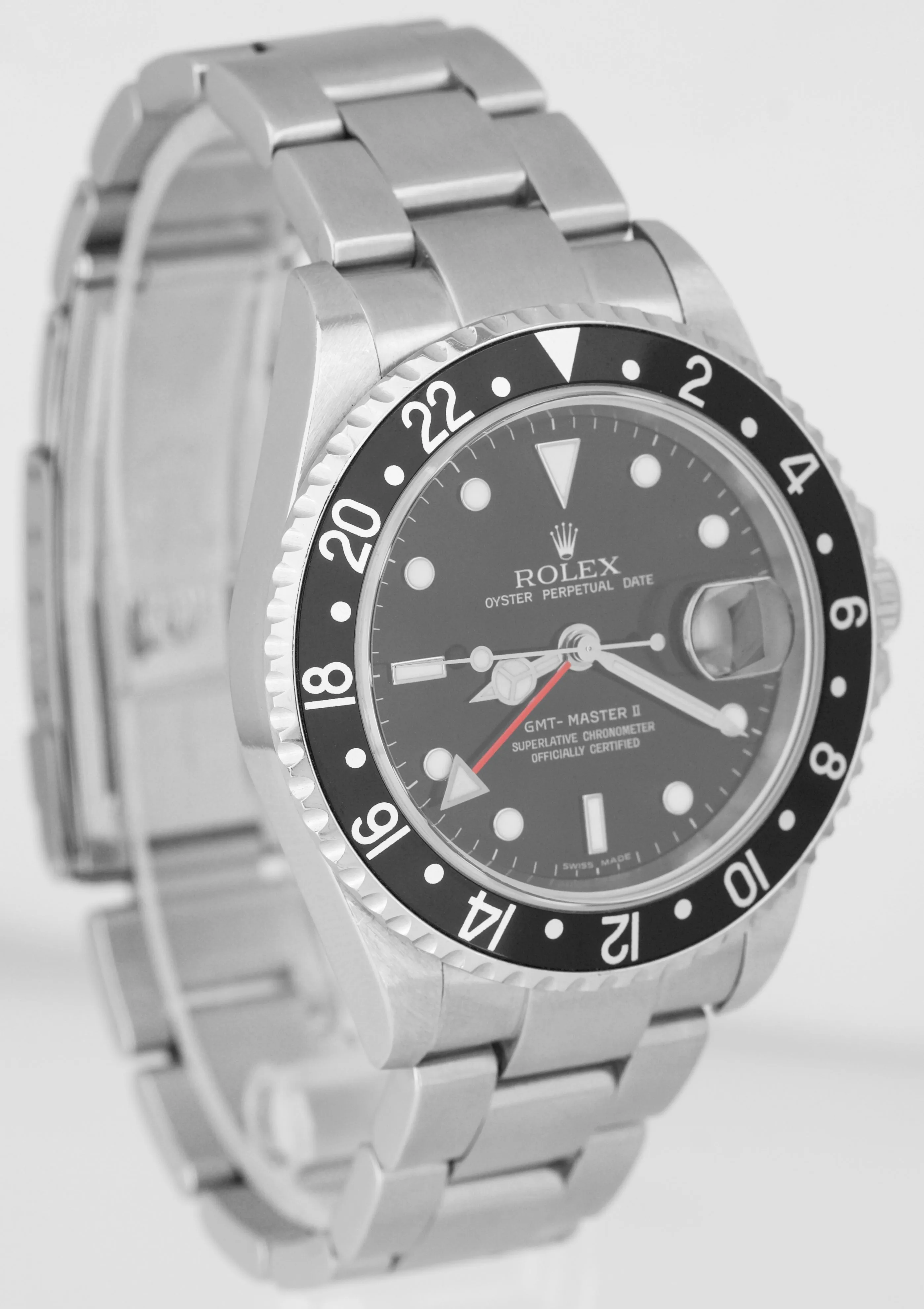 2006 Rolex GMT-Master II 40mm Z Black 16710 Stainless Steel SEL Black Watch BP
