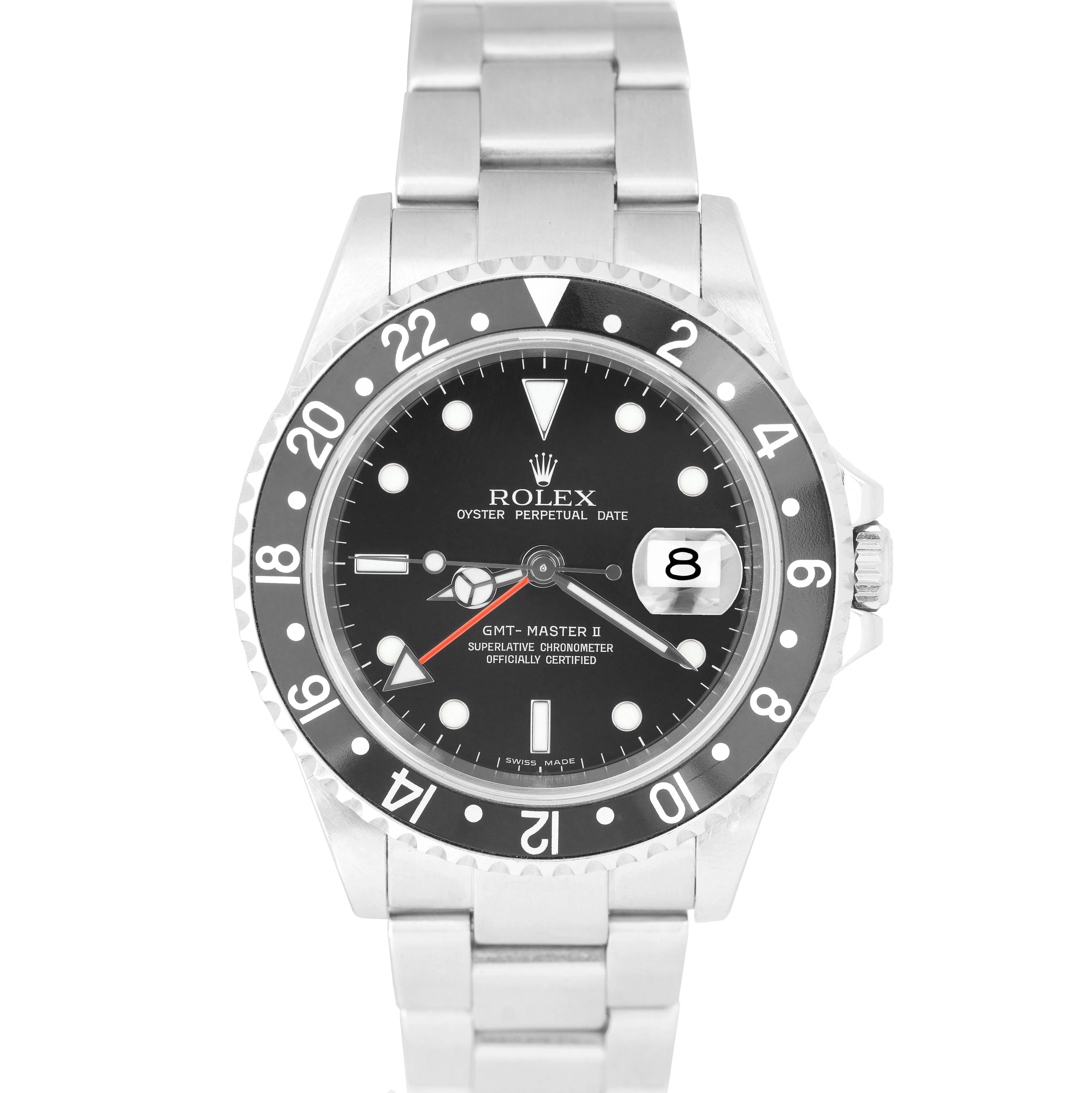 2006 Rolex GMT-Master II 40mm Z Black 16710 Stainless Steel SEL Black Watch BP