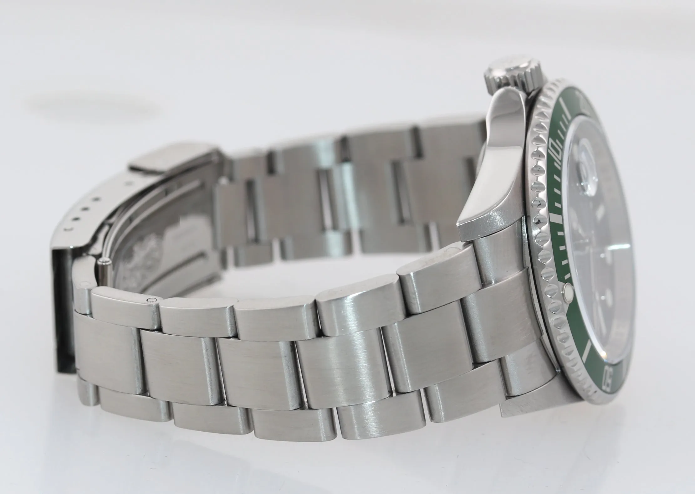 2008 MINT Rolex Submariner Green Kermit 16610LV Engraved Rehaut Watch Box