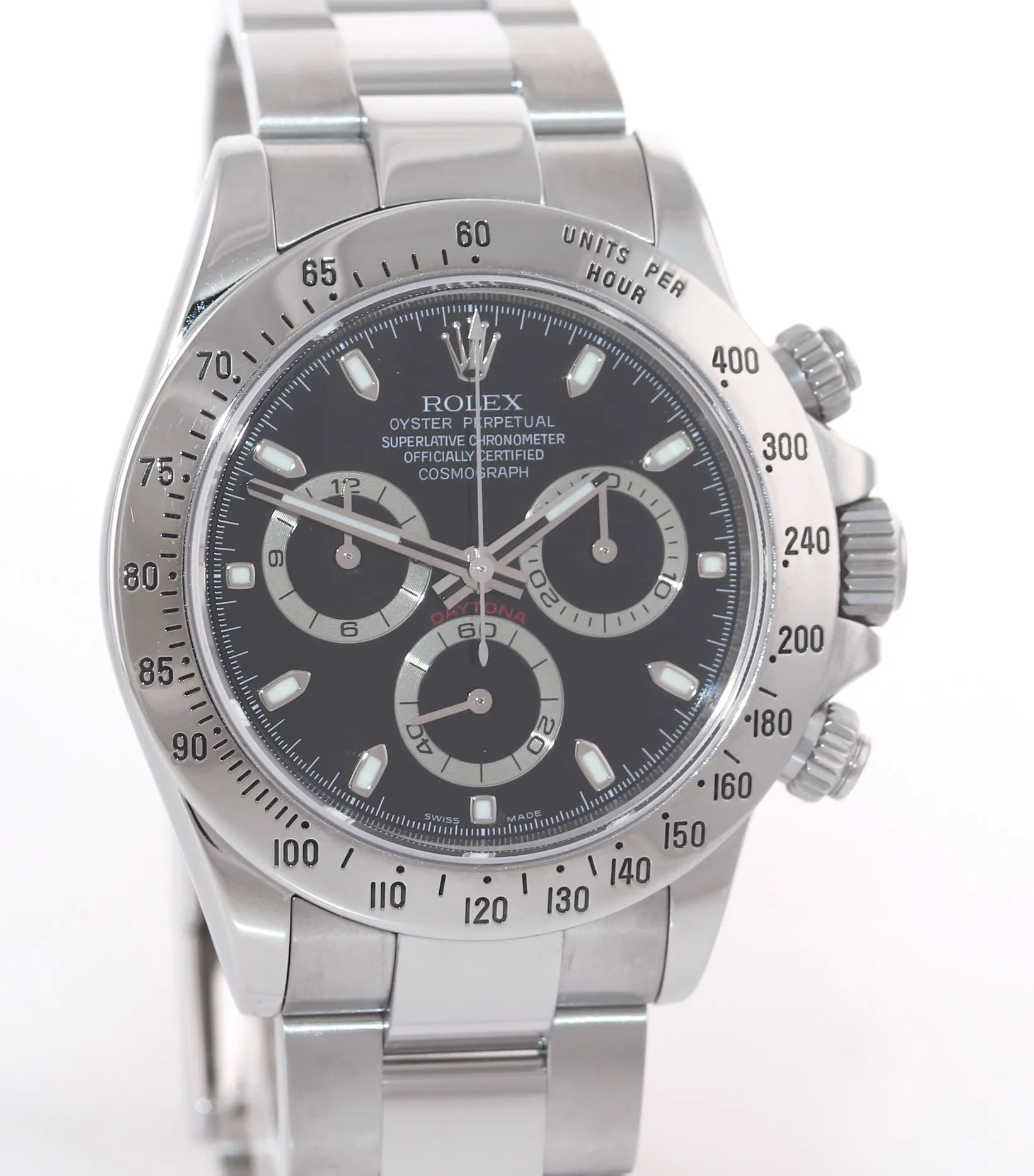 2010 Rehaut Rolex Daytona 116520 Black Steel New Style Fat Buckle 40mm Watch Box
