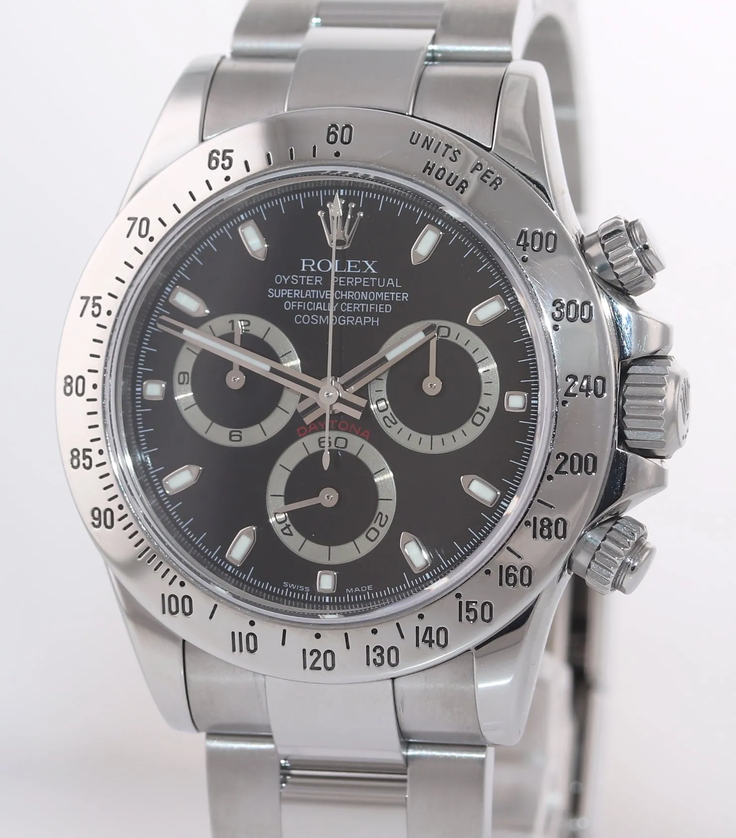 2010 Rehaut Rolex Daytona 116520 Black Steel New Style Fat Buckle 40mm Watch Box