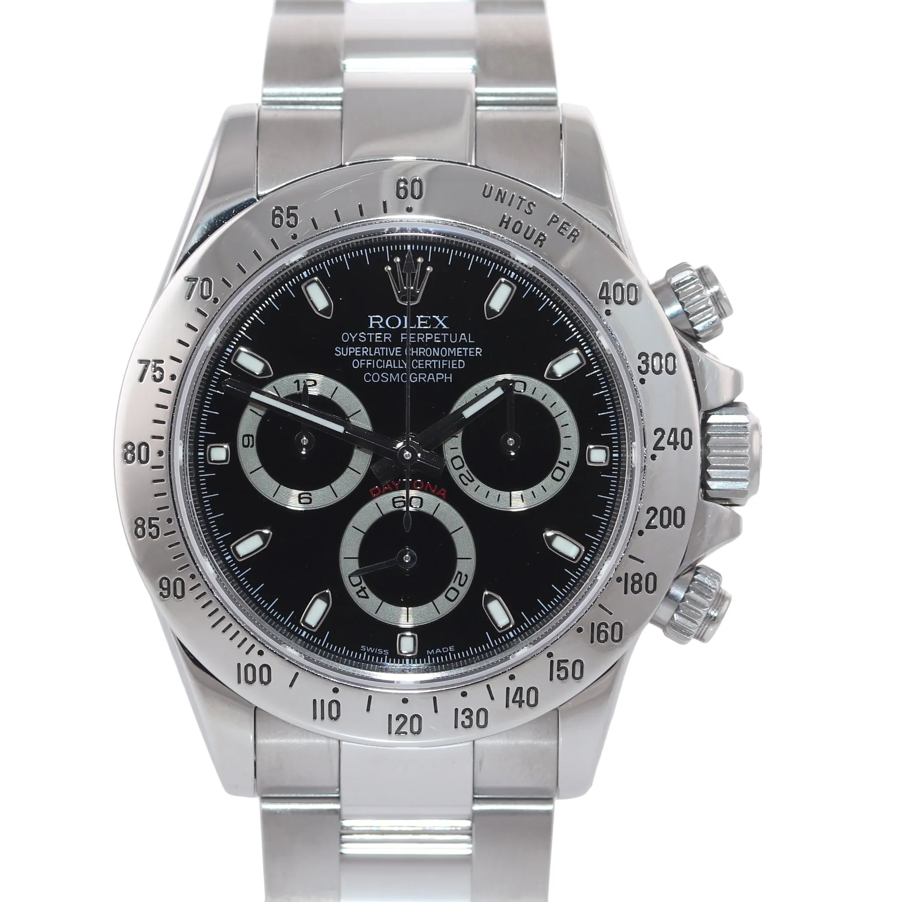 2010 Rehaut Rolex Daytona 116520 Black Steel New Style Fat Buckle 40mm Watch Box