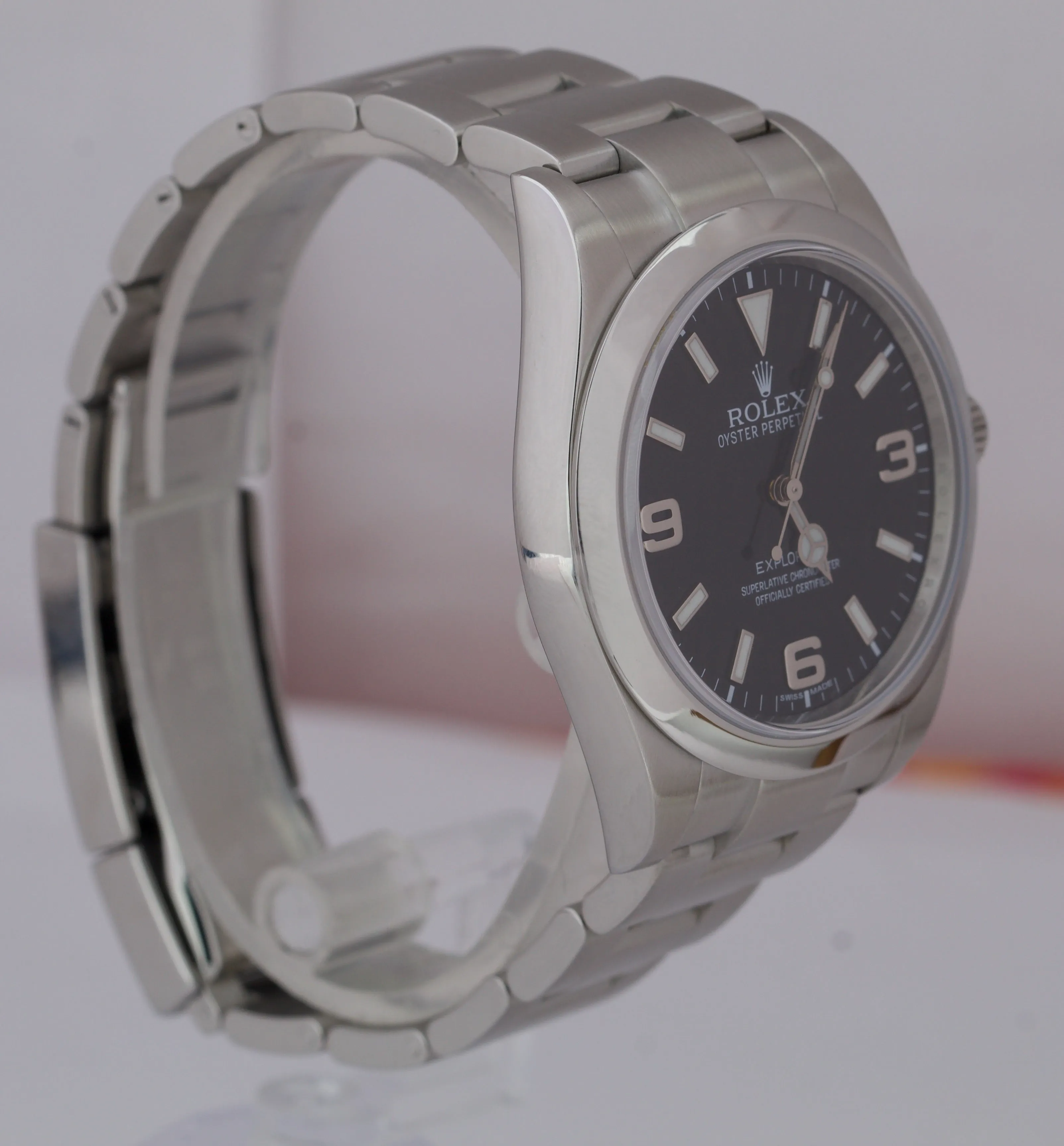 2016 Rolex Explorer I Black 39mm Stainless Steel Swiss Oyster Watch 214270 B P
