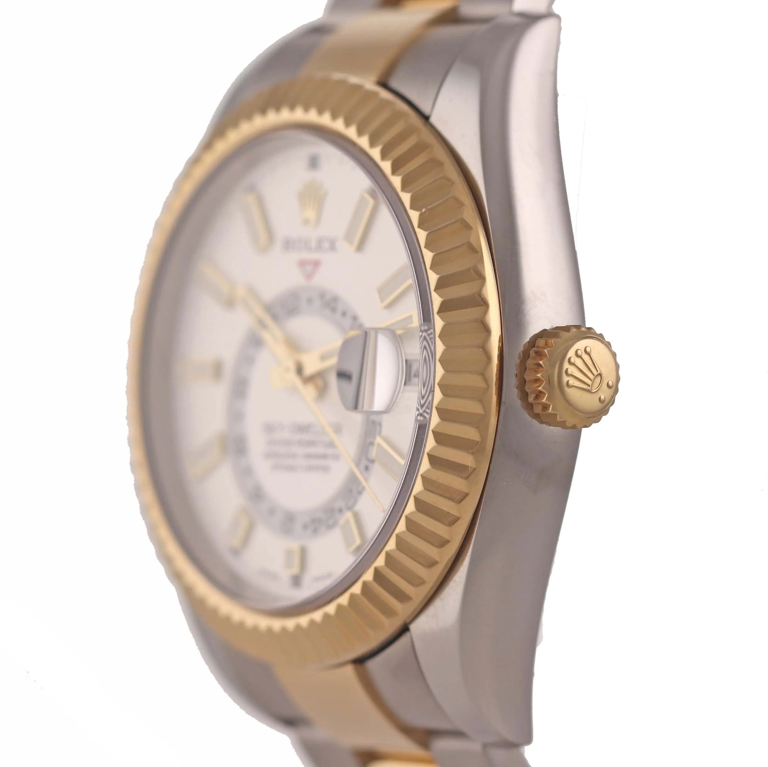 2018 PAPERS Rolex Sky-Dweller 326933 White 18K Two Tone Gold Steel 42mm Watch