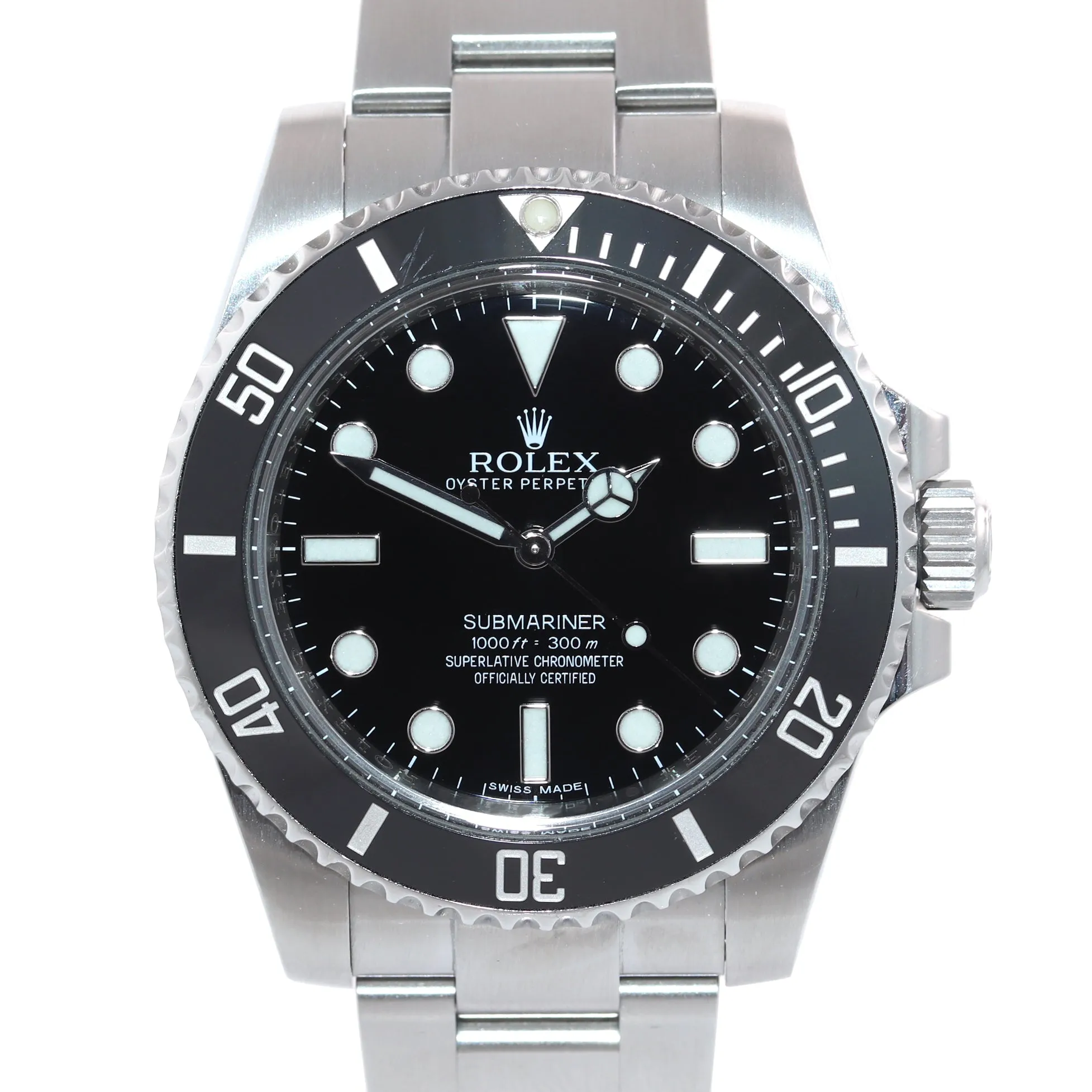 2018 Rolex Submariner No-Date 114060 Steel Black Ceramic Dive 40mm Watch Box