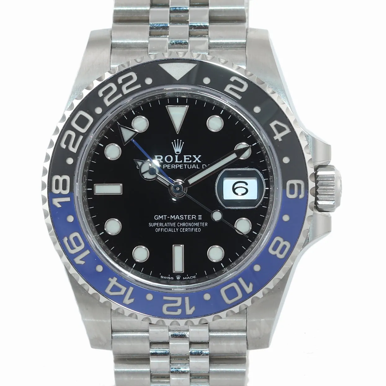 2019 NEW PAPERS Rolex GMT Master Batman Black Blue Jubilee Ceramic 126710 Watch